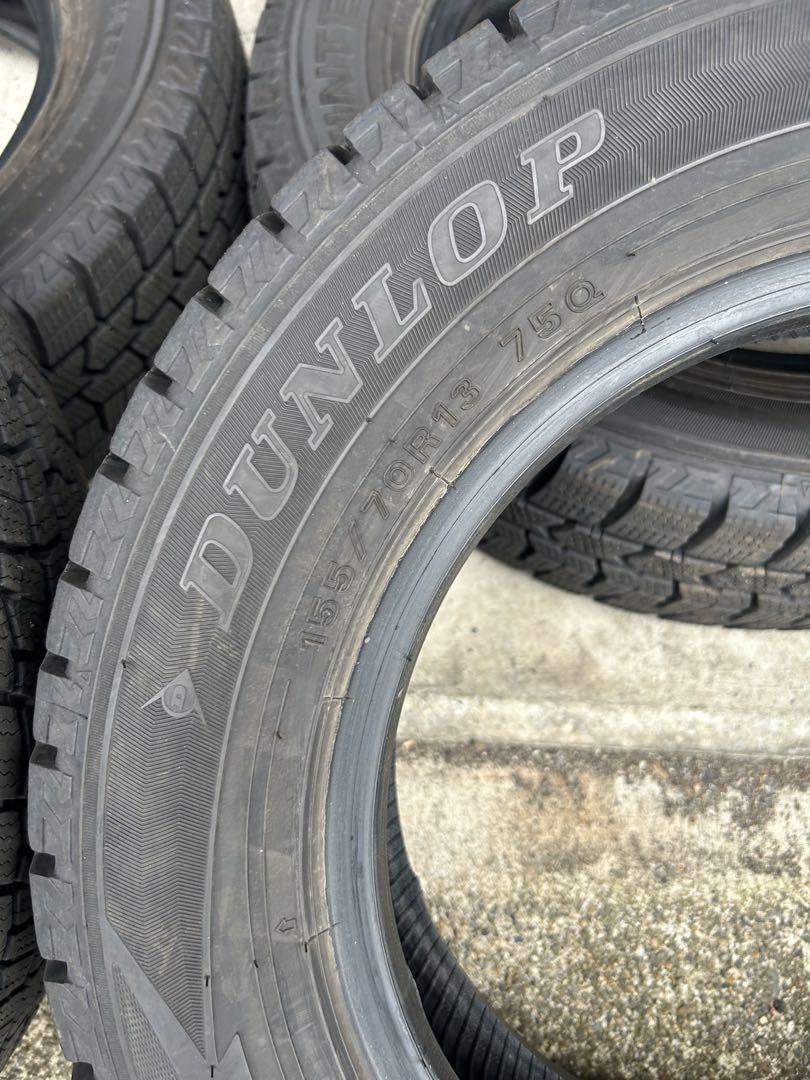 専用DUNLOP WINTER MAXX 155/70R13 スタッドレスタイヤ