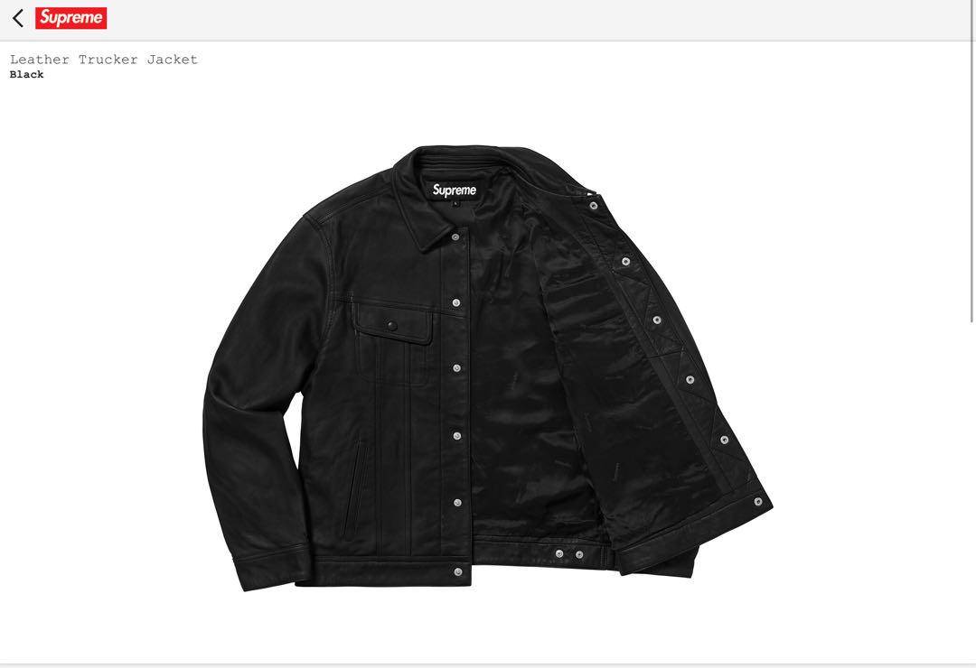 メルカリ Supreme Leather Trucker Jacket レザージャケット Supreme Leather Trucker Jacket