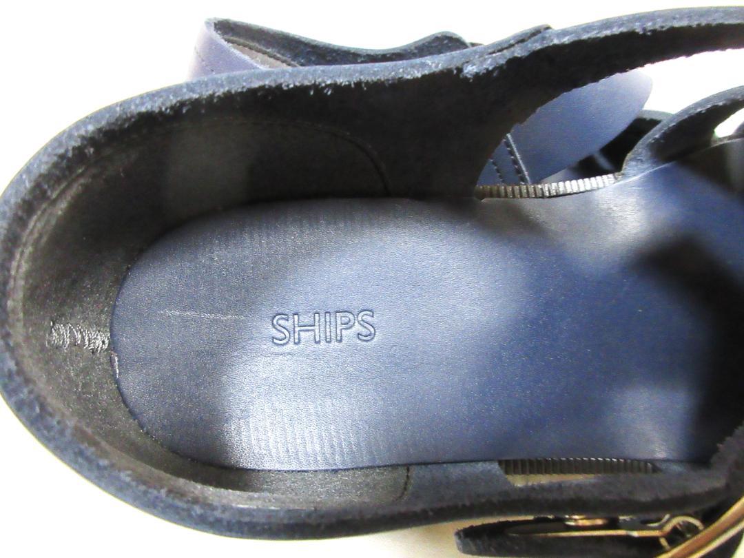 SHIPS シップス　レザー　グルカ サンダル　日本製　試着のみの保管品 SHIPS シップス レザー グルカ サンダル 日本製 試着のみの保管