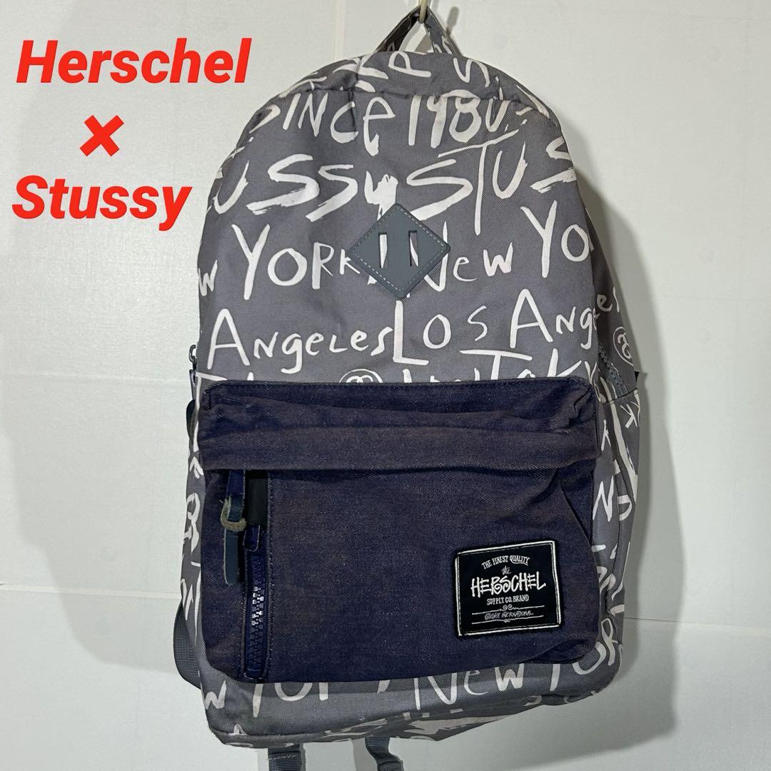 Stussy × Herschel コラボ 総柄 backpack リュック