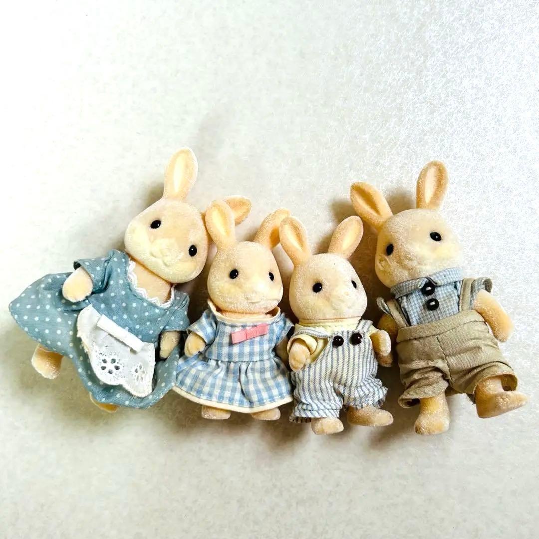 シルバニア ファンクラブ限定 ピンク ワタウサギファミリー＋赤ちゃん 極稀少