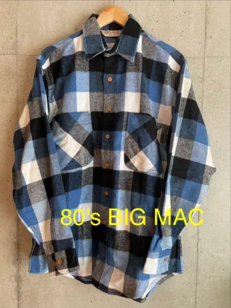 BIG MAC ビッグマック ネルシャツ 90's USA製 ブルーチェック柄