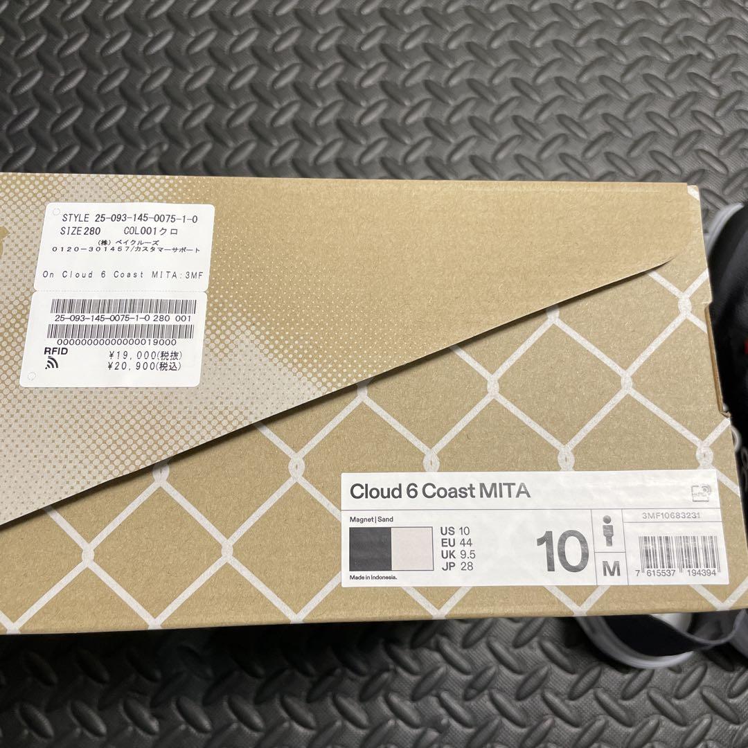 新品 mita sneakers On Cloud 6 Coast 28cm