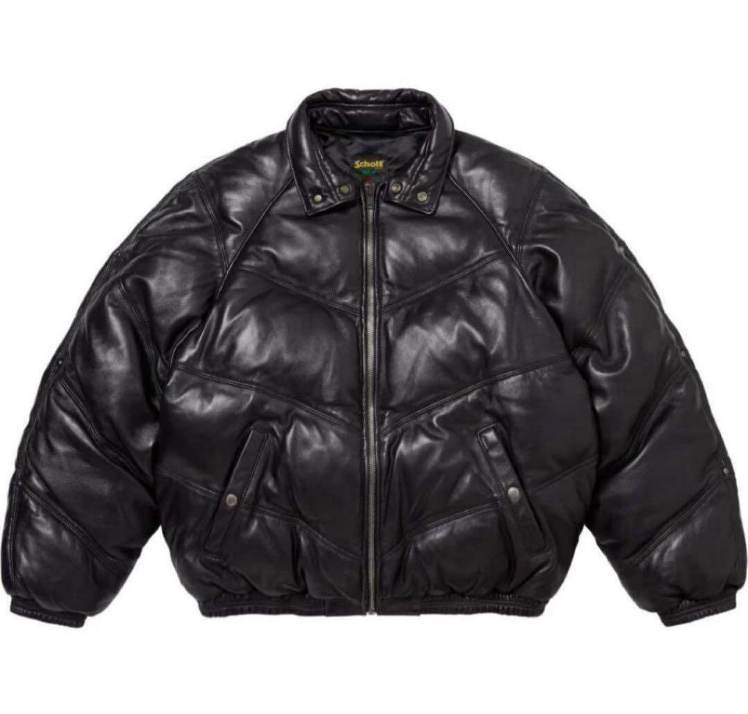 Supreme Schott Chevron Leather Down XL