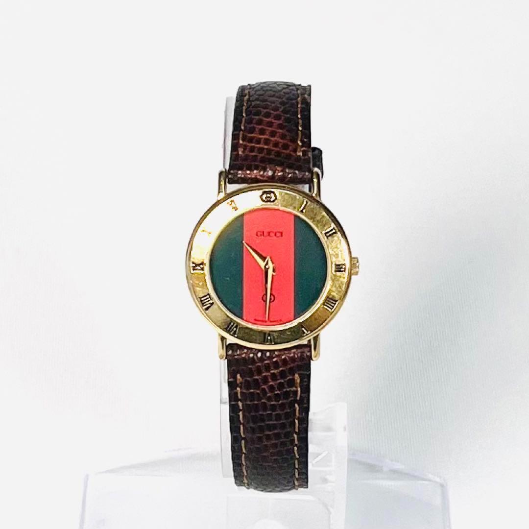 GUCCI グッチ シェリーライン 腕時計 3000L ゴールド 完動品