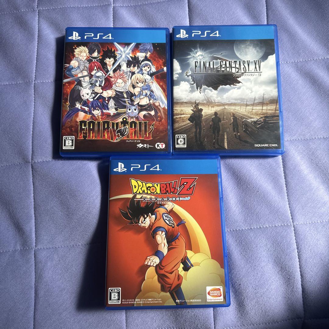 PS4 ソフト FAIRYTAIL ドラゴンボールZ ファイナルファンタジーXV