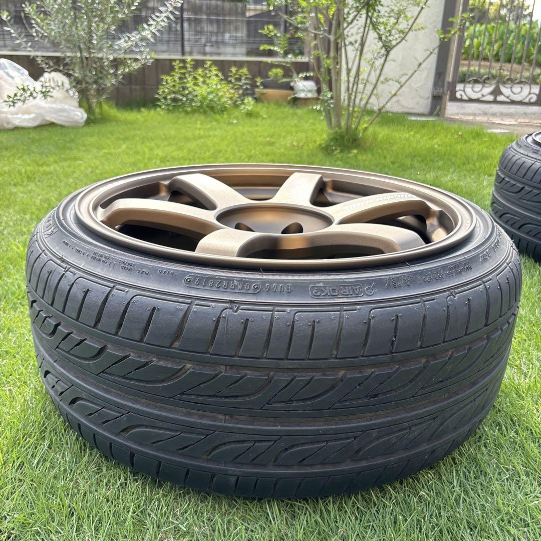 レイズ TE37 SAGA ブロンズ 18インチ タイヤ付4本セット