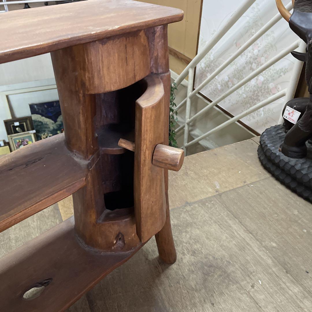 天然木製手作り飾り棚