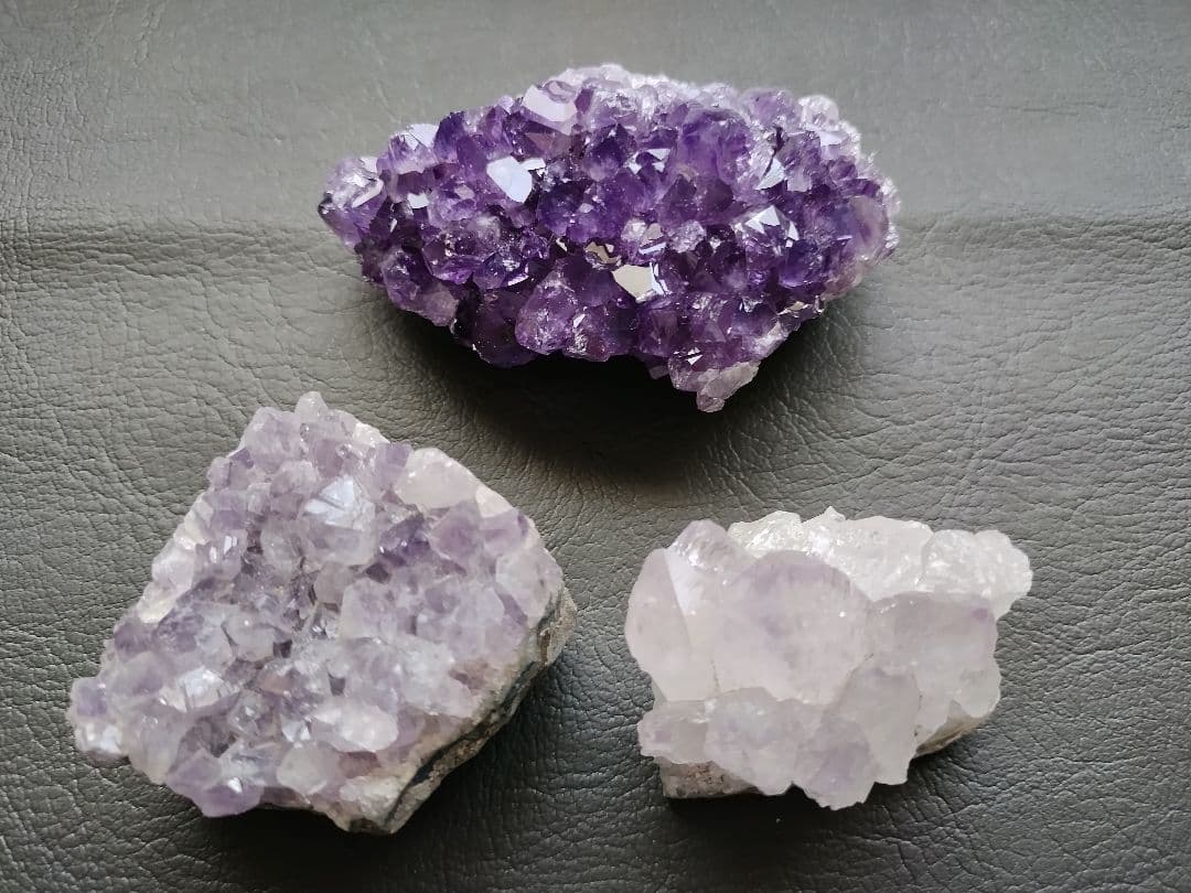 【お買い得！】アメジストクラスター　3個セット