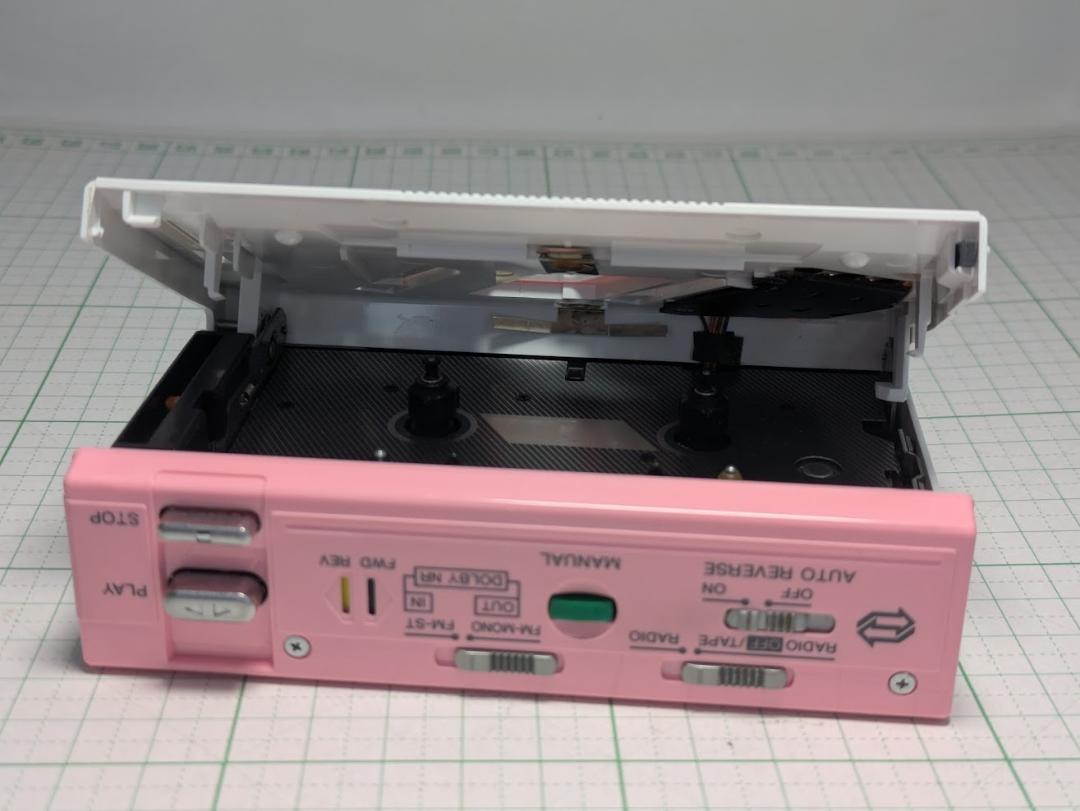 整備済み　東芝　KT-PS10　WALKY　アヒル柄　ラジオカセットプレーヤー