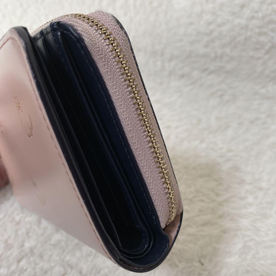 未使用品　保護テープ付　ポールスミス　ネコ　二つ折り　ラウンドジップ