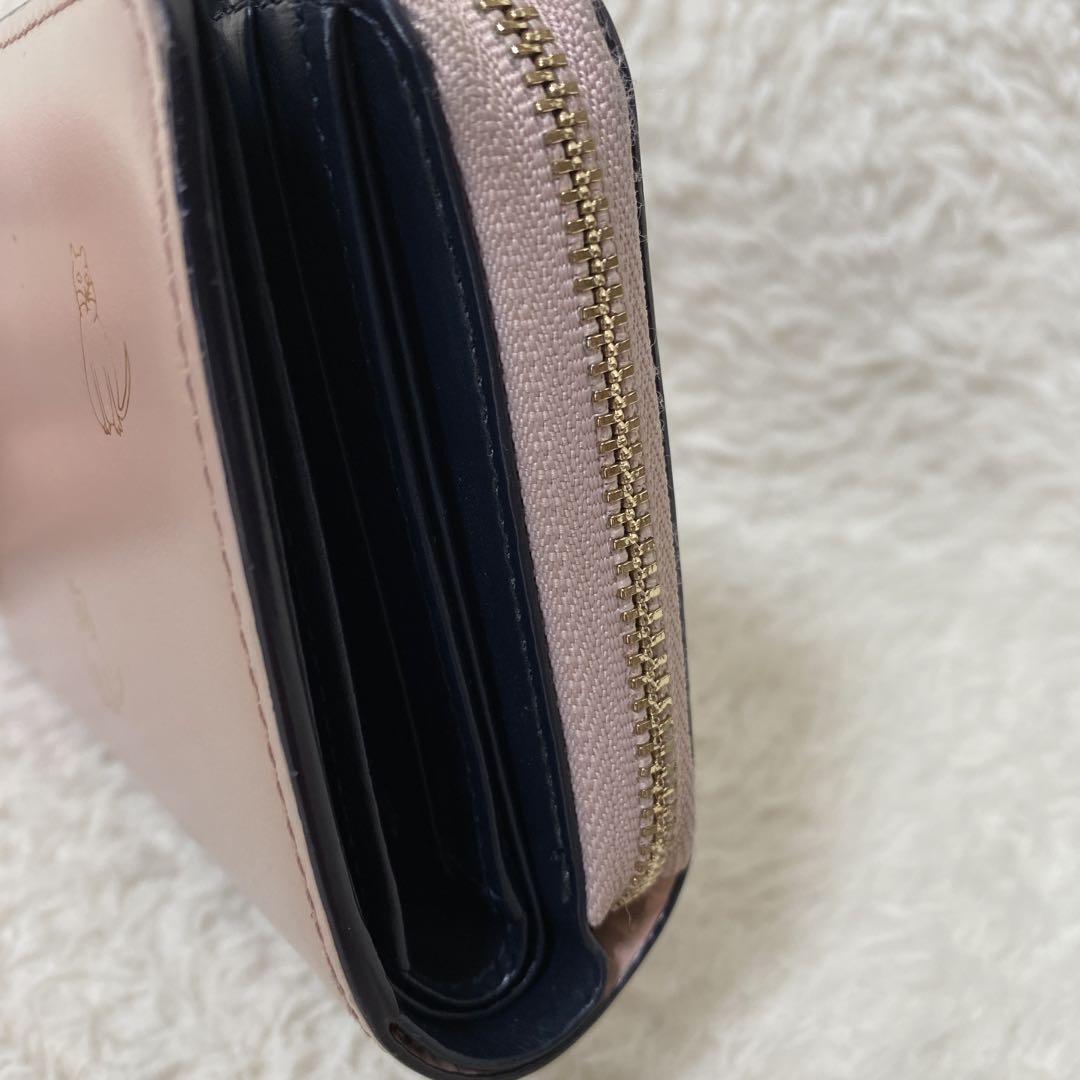 未使用品　保護テープ付　ポールスミス　ネコ　二つ折り　ラウンドジップ