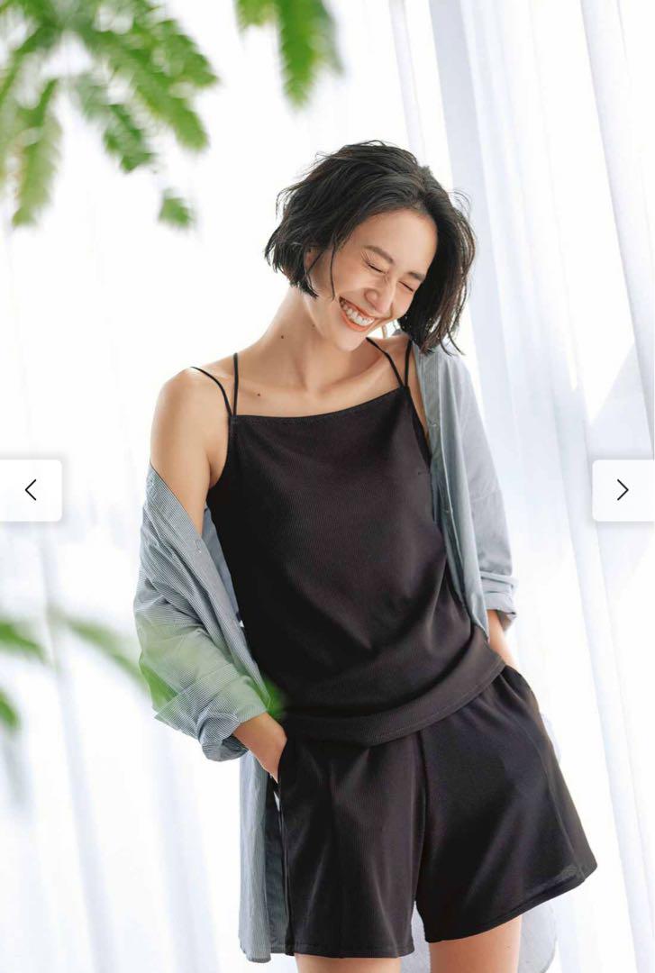 IEDIT [イディット】 福田麻琴さんコラボ リブ素材のスイムウェア3点セット IEDIT福田麻琴さんコラボ リブ素材のスイムウェア3点セット M