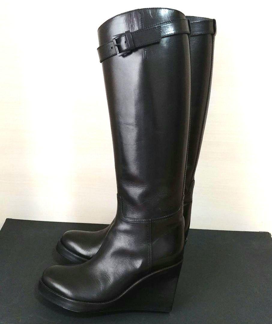 ANN DEMEULEMEESTER☆ロングブーツ38ハーフサイズ