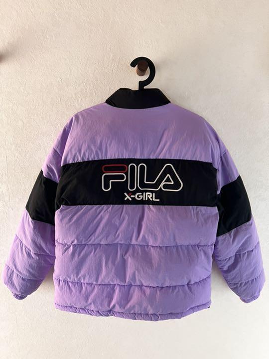 X-girl FILA コラボ ダウンジャケット フィラ エックスガール 紫