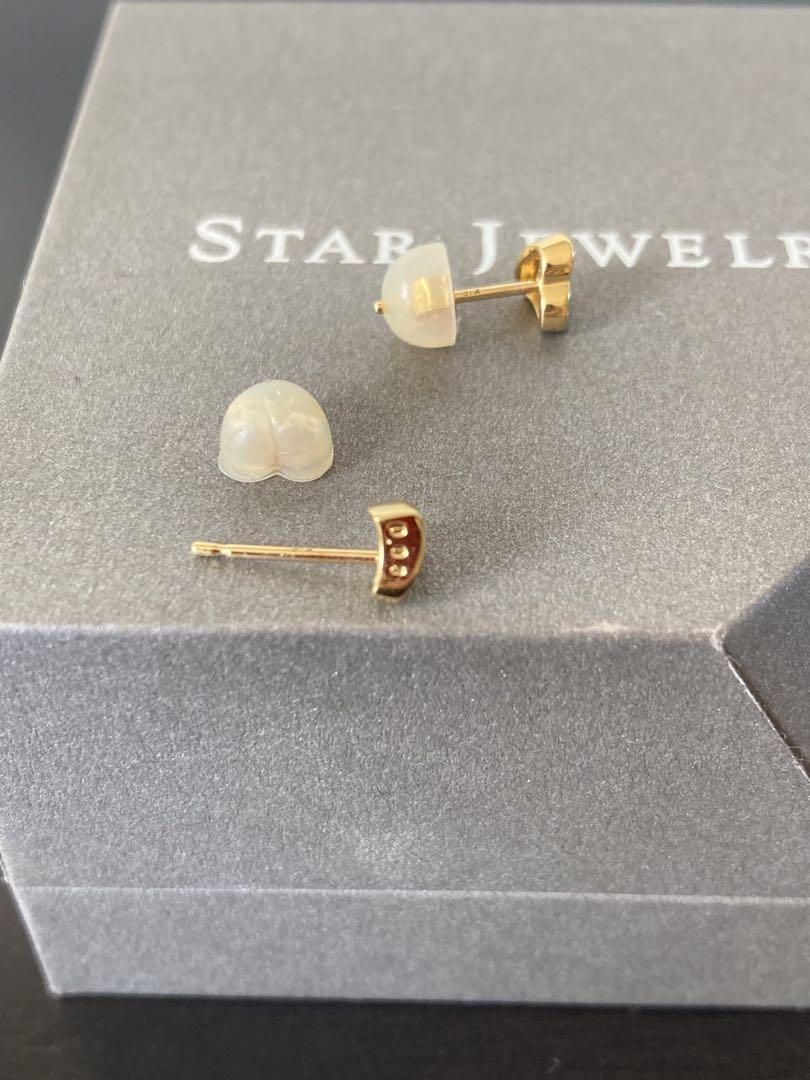 Star Jewelry K18 ゴールド ダイヤモンドハートピアス