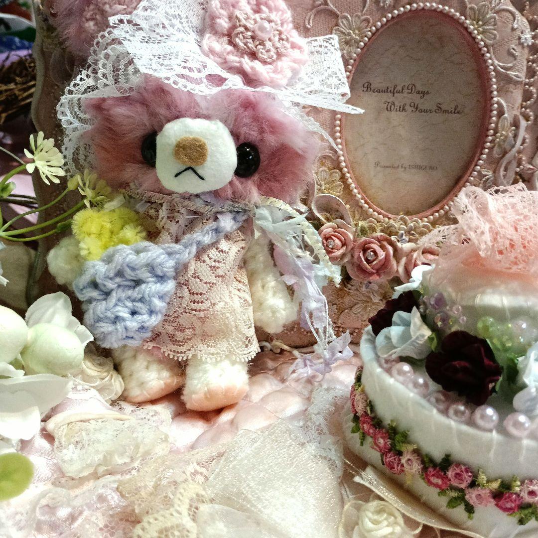 ☆編みぐるみ☆イチゴミルクなウサちゃんᕱ⑅ᕱ❤✩.*˚