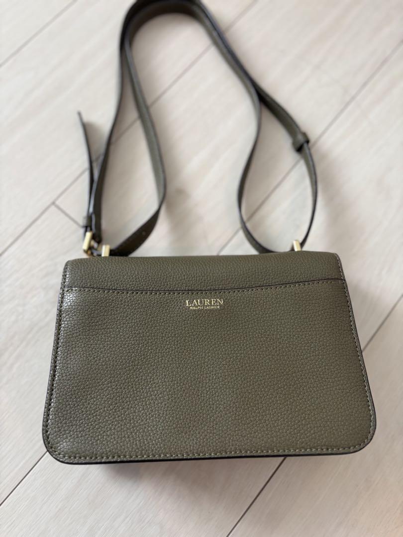 【送料無料/新品】 Ralph Lauren オリーブグリーンショルダーバッグ バッグ バッグ