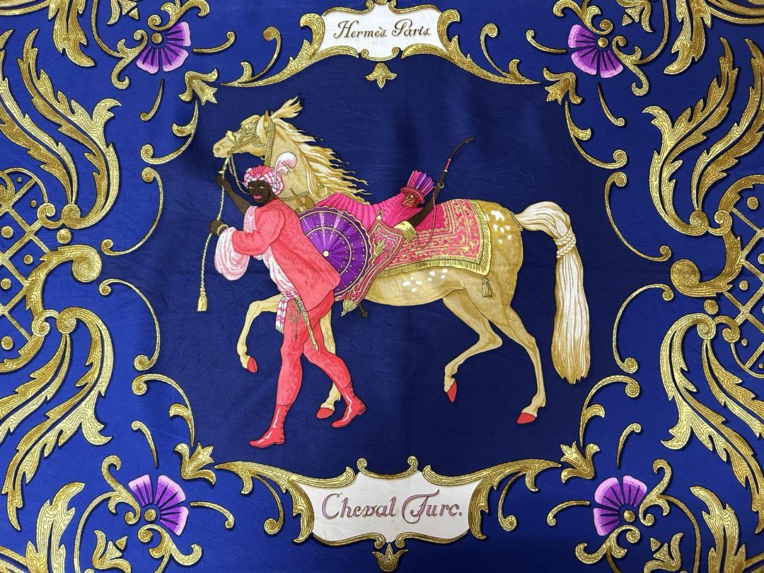 A983 エルメス カレ90 スカーフ トルコの馬　シルク A983 エルメス カレ90 スカーフ トルコの馬 シルク - メルカリ