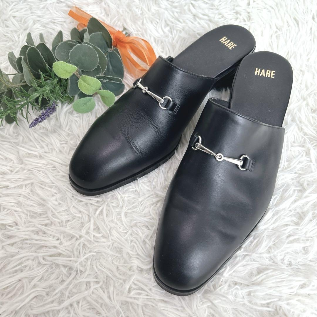 極美品✨完売品✨HARE ハレ　ビット　ヒール　ミュール サンダル　レザー