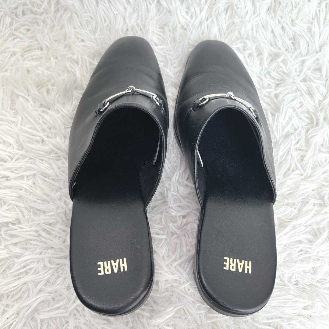 極美品✨完売品✨HARE ハレ　ビット　ヒール　ミュール サンダル　レザー