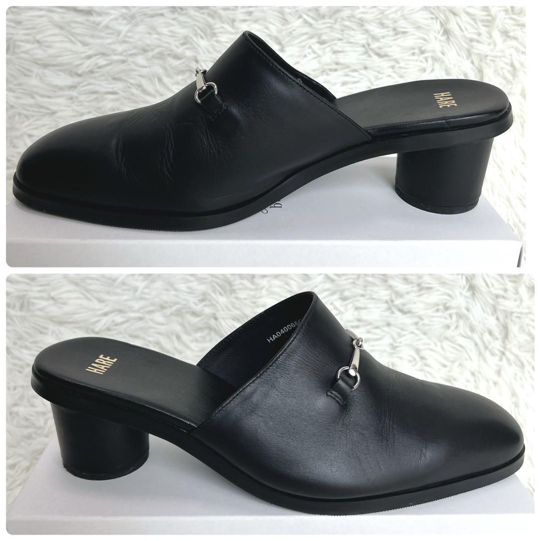 極美品✨完売品✨HARE ハレ　ビット　ヒール　ミュール サンダル　レザー