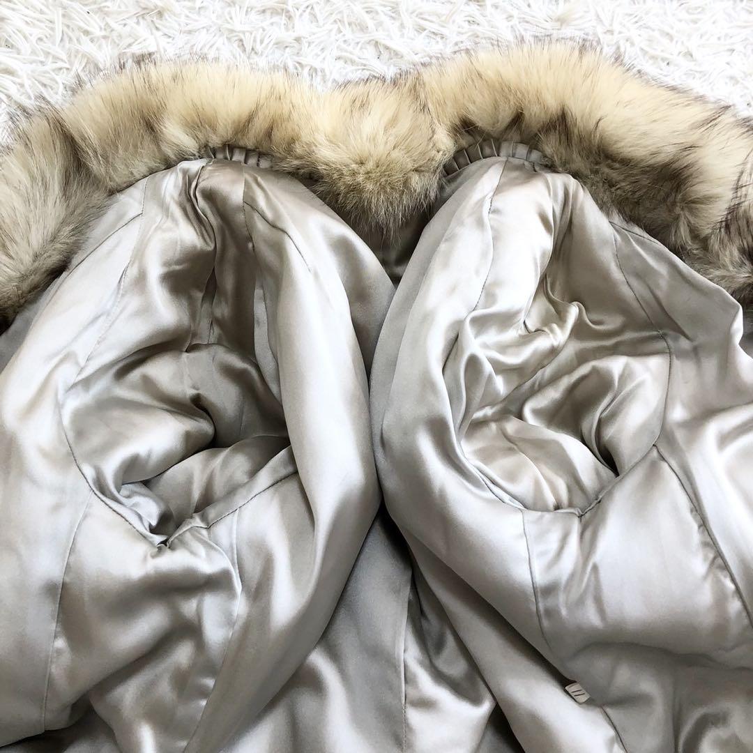 美品✨ブルーフォックス 本毛皮 リアルファーコート ボリューム
