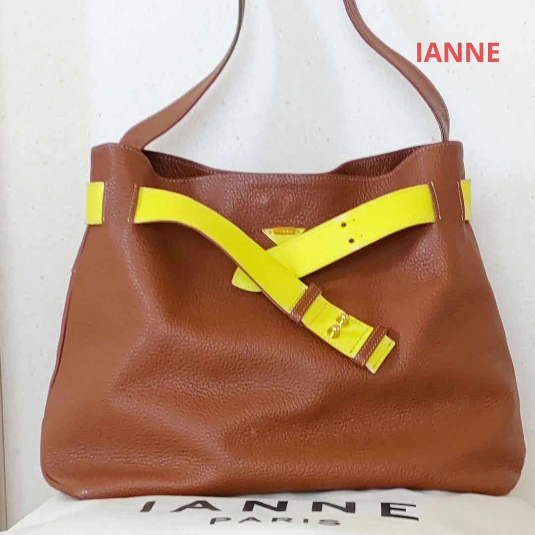 IANNEイアンヌ ローブパーカー 本革 キャラメルカフェ 保存袋 おまけ付き