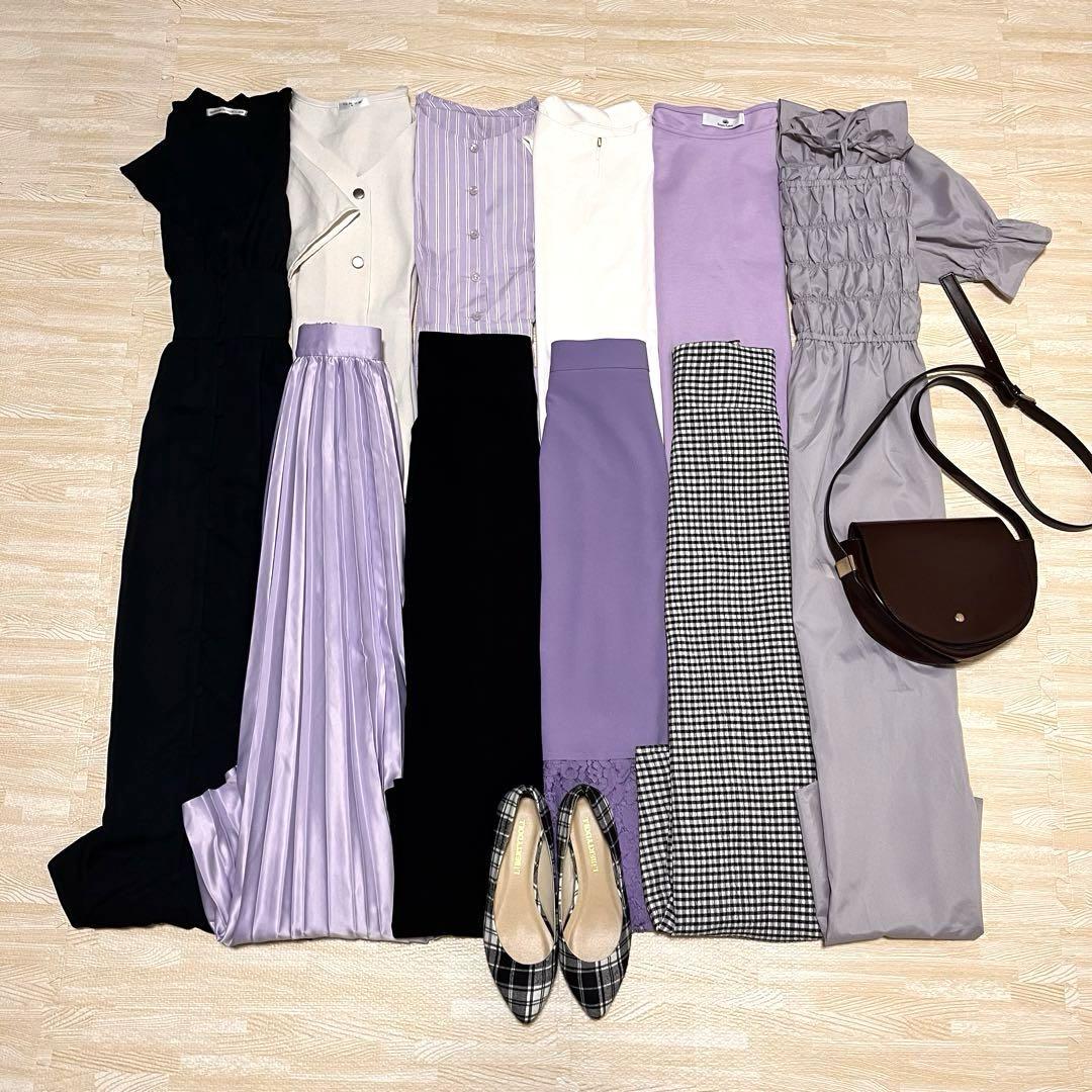 レディース服まとめ売り シンプル綺麗系 モノトーン＆紫 フレイ インデックス