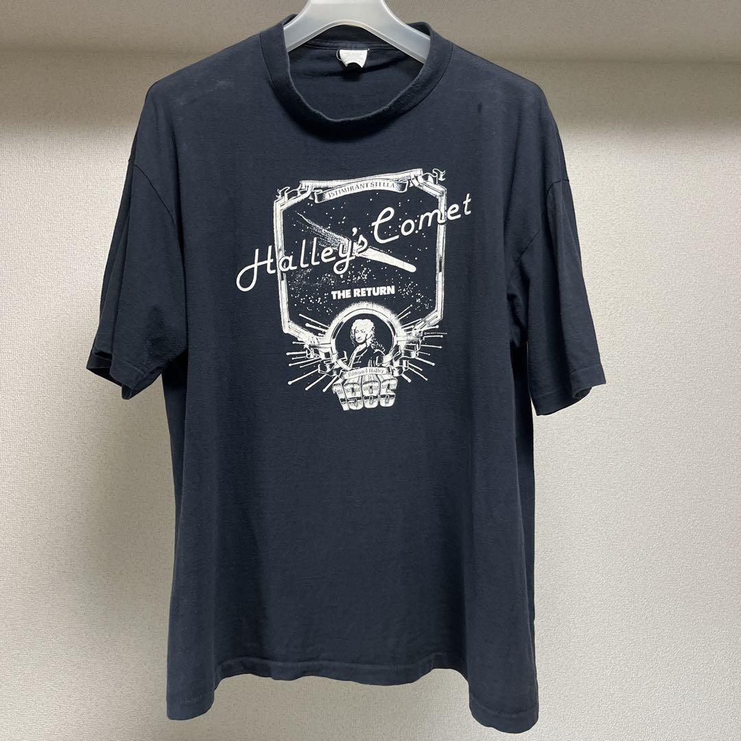 【本日のみ】80sUSA製 ビンテージTシャツ サンフェード 銀河 アート 偉人
