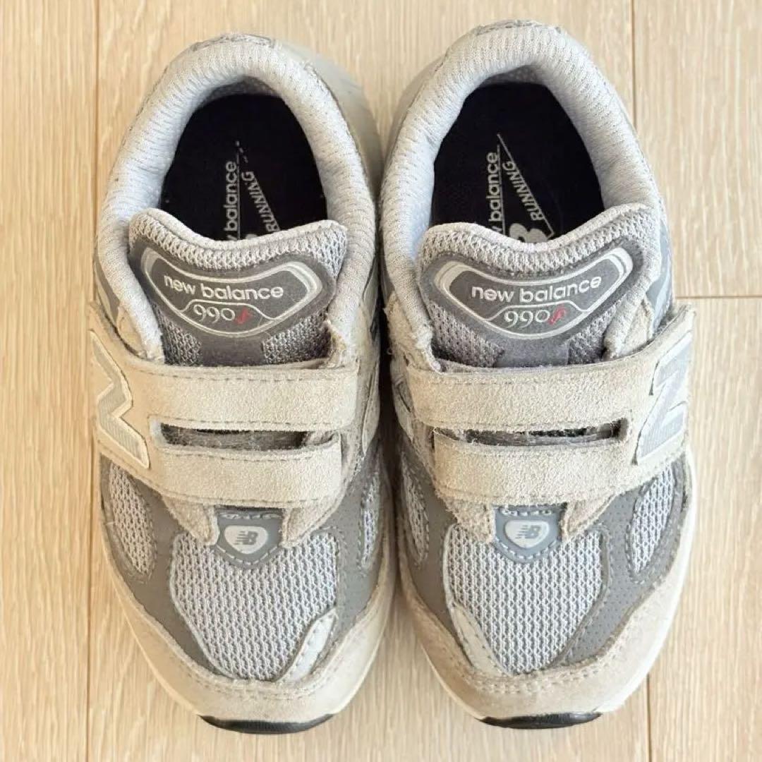 【美品】ニューバランス 990 V6 キッズ 15cm