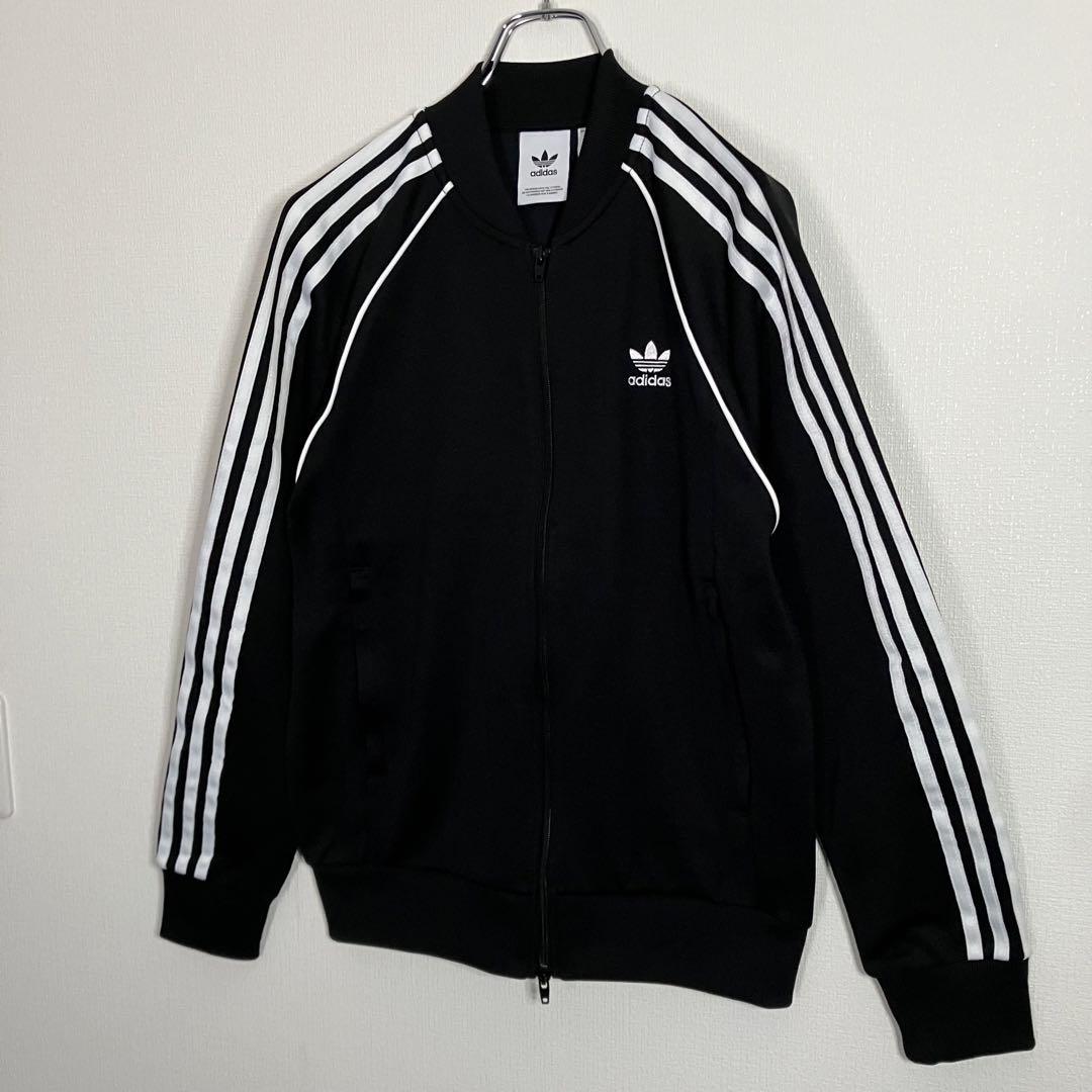 【あのちゃん着用】美品 adidas トレフォイル トラックジャケット 黒 白