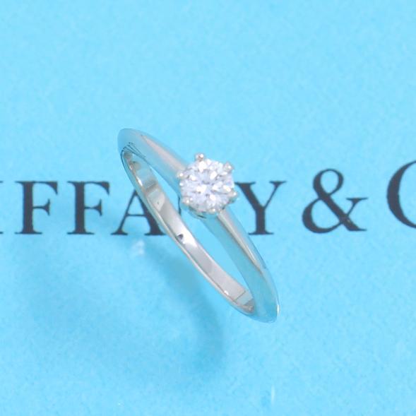 ティファニー　TIFFANY　PT950　6号　ソリティア　リング　良品