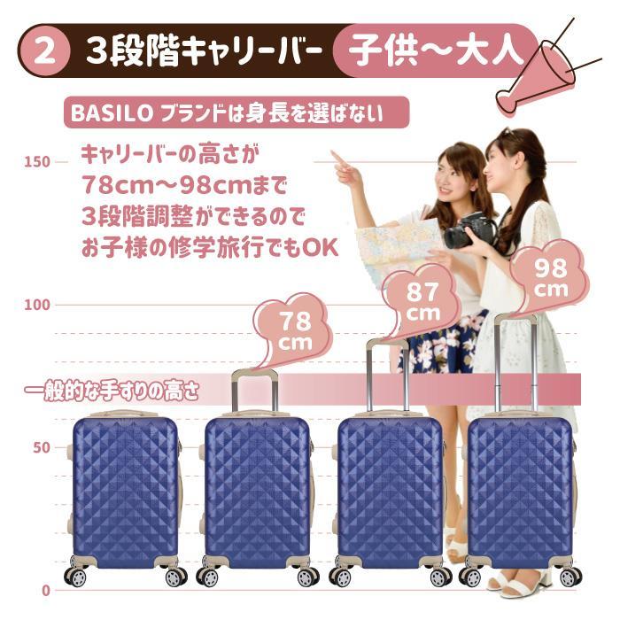 新品[ワインレッド]キャリーケース かわいい Mサイズ 4～7泊用 012m