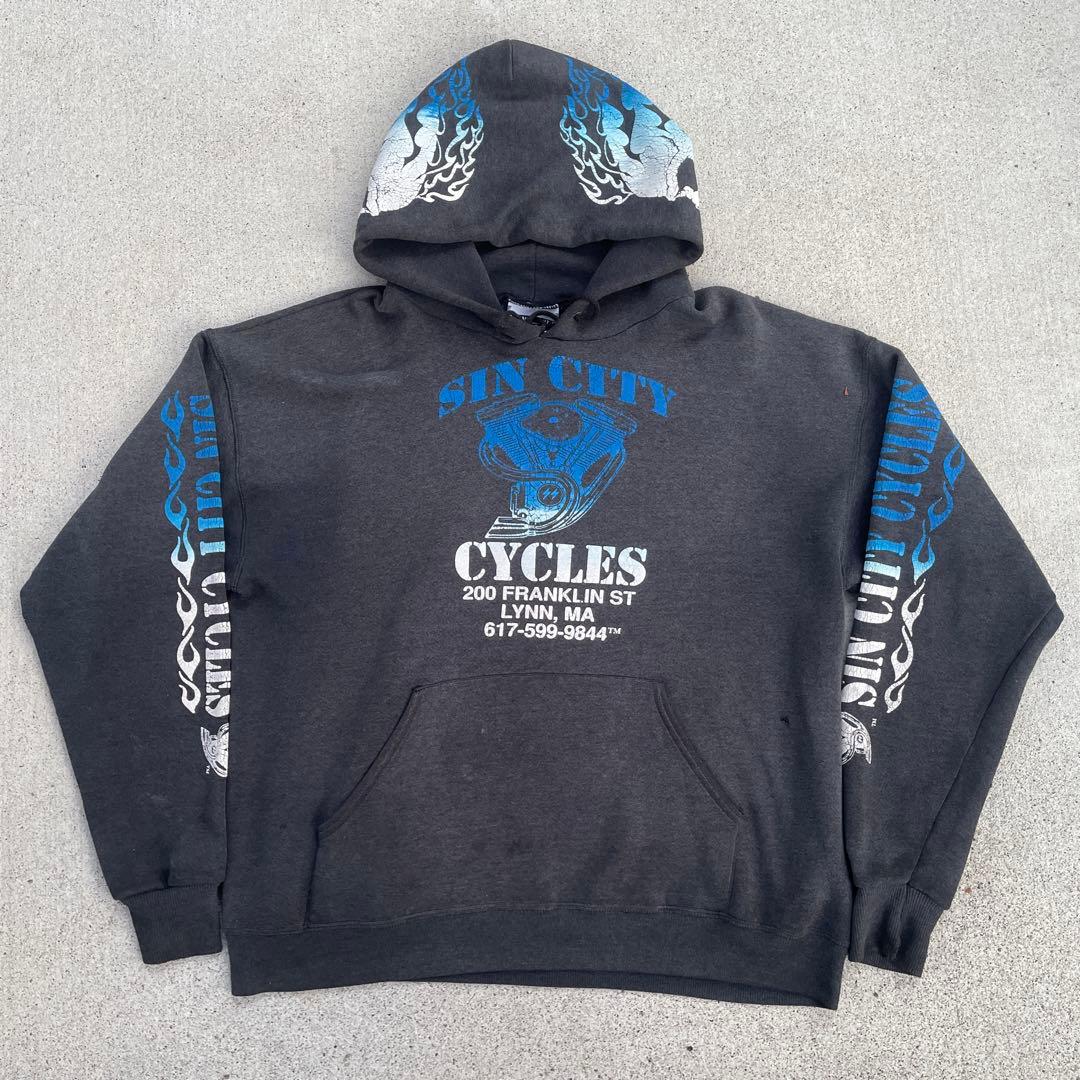 90s USA製 Lee × SIN CITY CYCLES パーカー