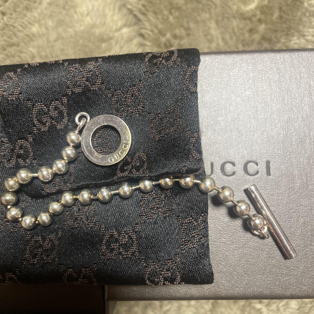 GUCCI ボールチェーンブレスレット シルバー