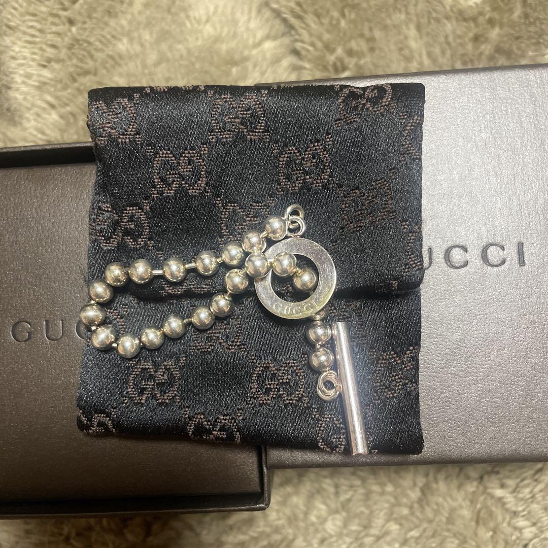 GUCCI ボールチェーンブレスレット シルバー
