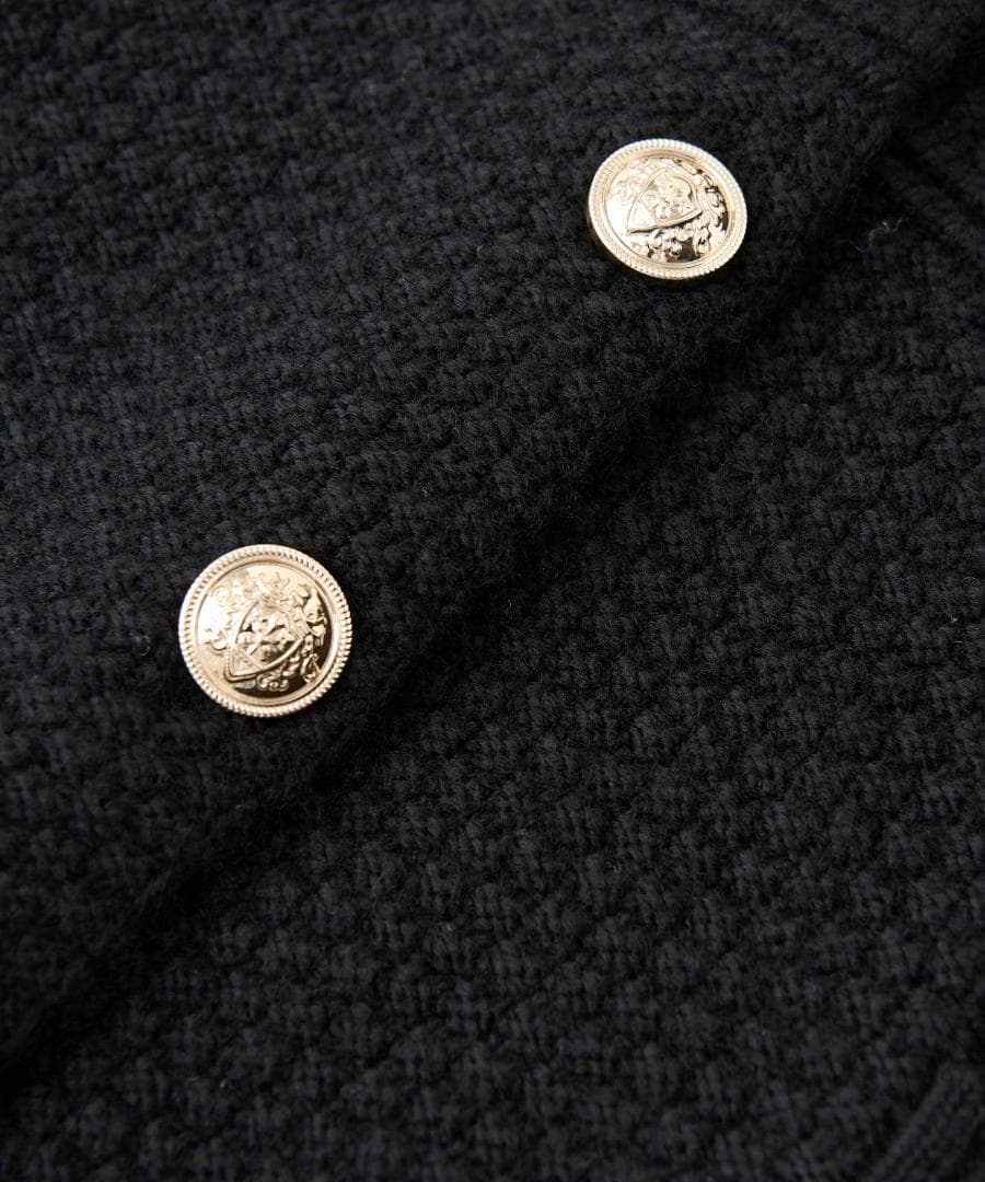 RIVE DROITE メタルボタンカーディガン ブラック RIVE DROITE メタルボタンカーディガン ブラック