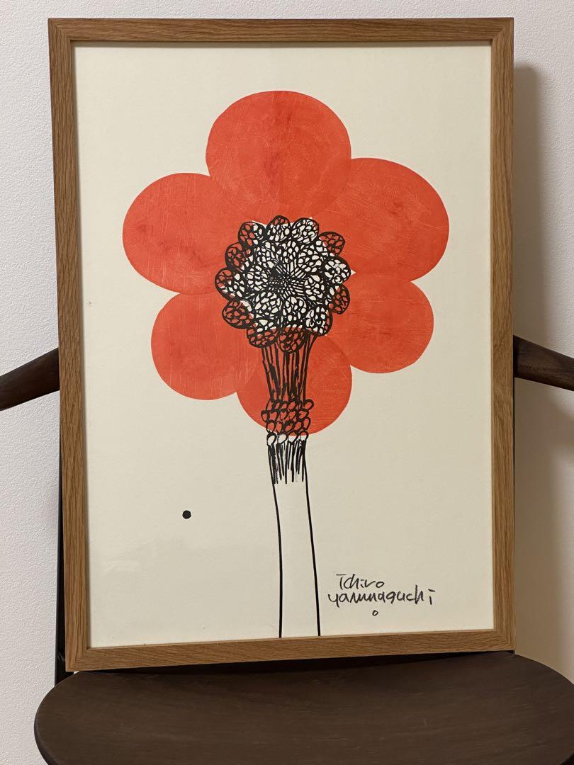 最低価格の 山口一郎 原画 花の絵画 2点セット 絵画 - 絵画