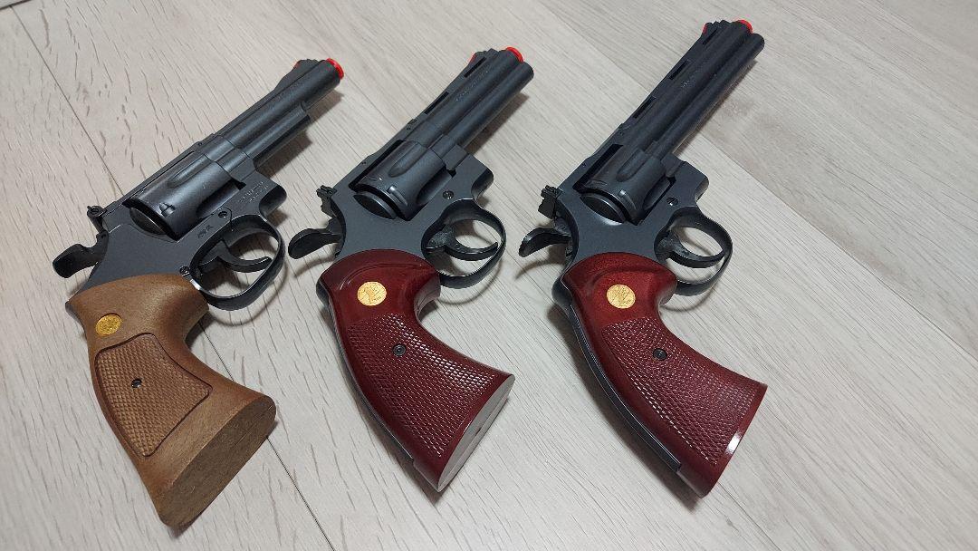 極美品　クラウンモデル　エアーリボルバー　3機種セット　コルトパイソン　M19