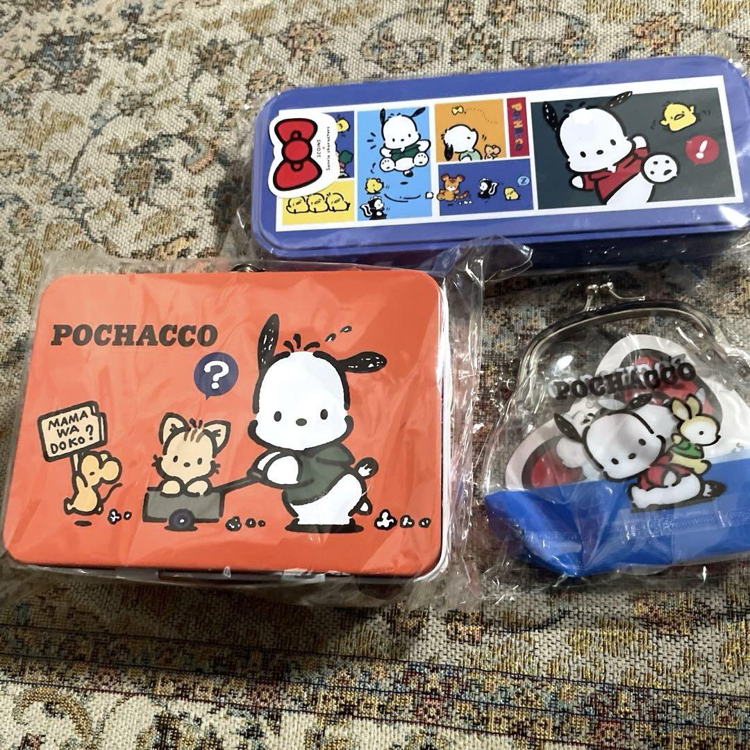 完売品 スリーコインズ　サンリオ キャラクターズ　ポチャッコ サンリオ - 巾着 小物入れ サンリオ ポチャッコ スリーコインズ