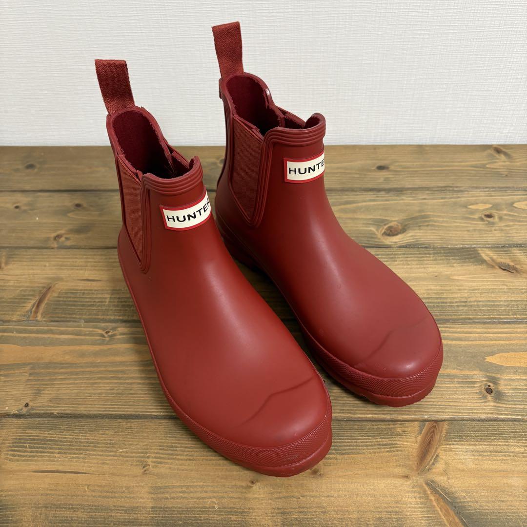 HUNTER レッド チェルシーブーツ UK5(24) HUNTER オリジナルチェルシーブーツUK5 24〜24.5cm レインブーツ