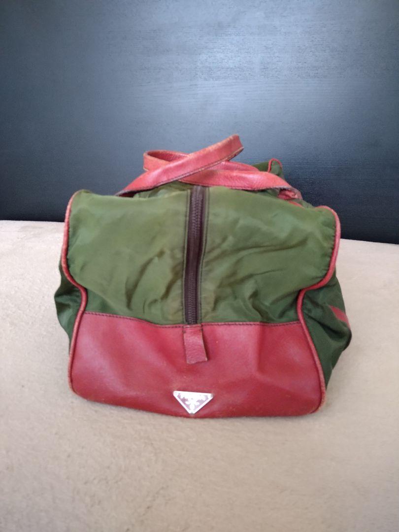 PRADA ボストンバッグ ブラウン/レッド