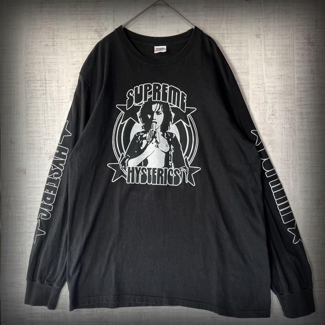 【希少】Supreme×HYSTERIC GLAMOUR コラボ ロンT 黒 M