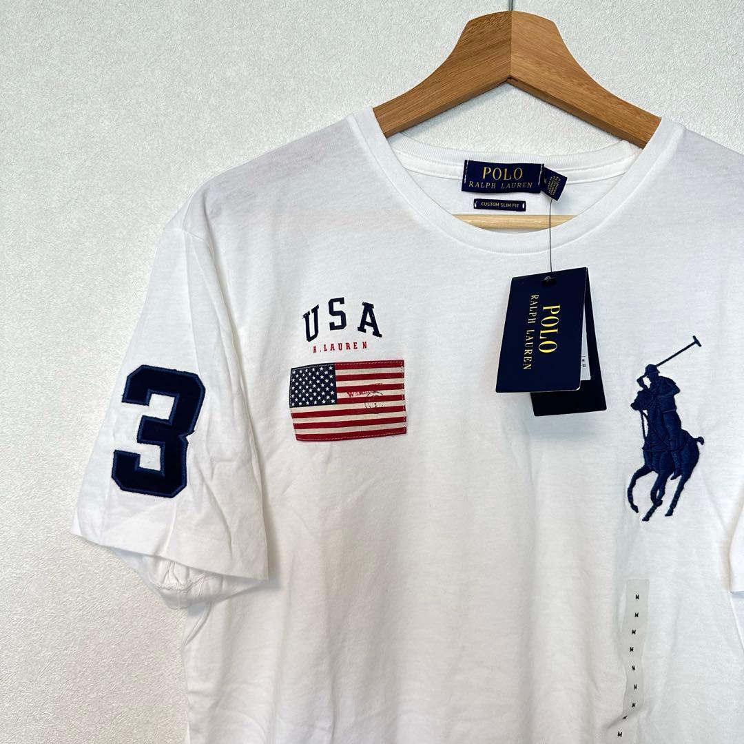 【新品】POLO by Ralph Lauren ビッグポニー刺繍 M tシャツ