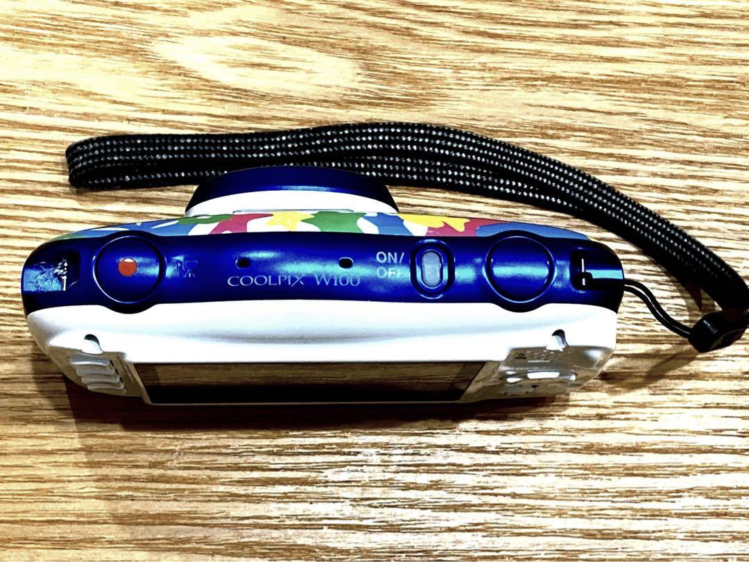 ニコン　防水カメラ　W100　マリンカラー【通電確認済】