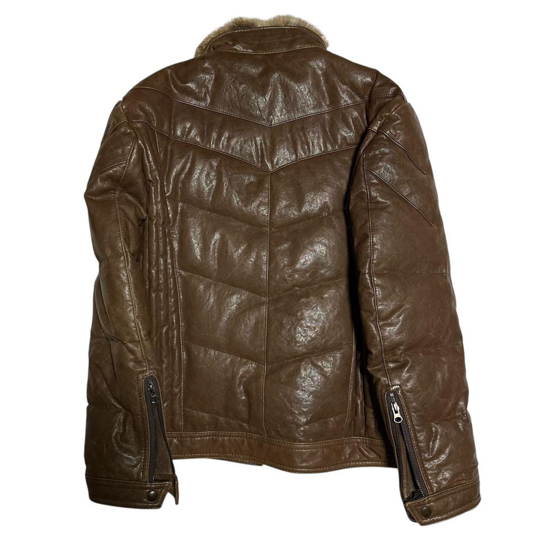 00s leather fur jacket Y2K お兄系 ギャル男 平成初期