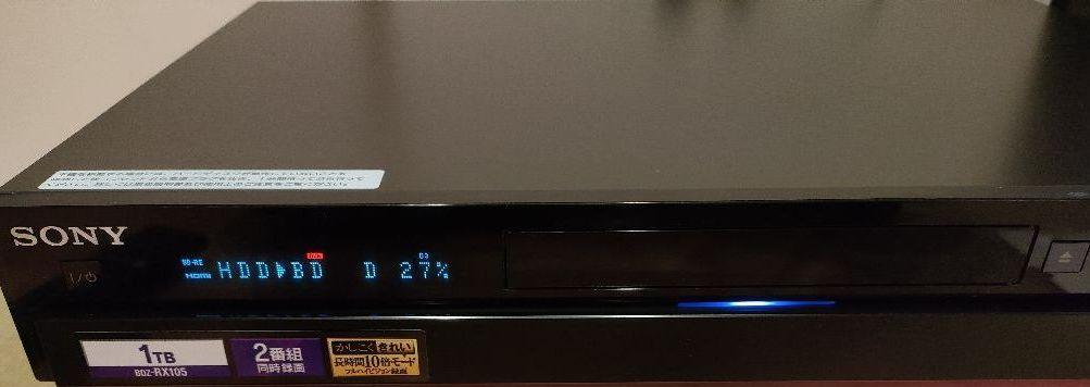 ブラック系都内で超静音!新品2TB!W録!SONY BDZ-RX105 ブルーレイ ...