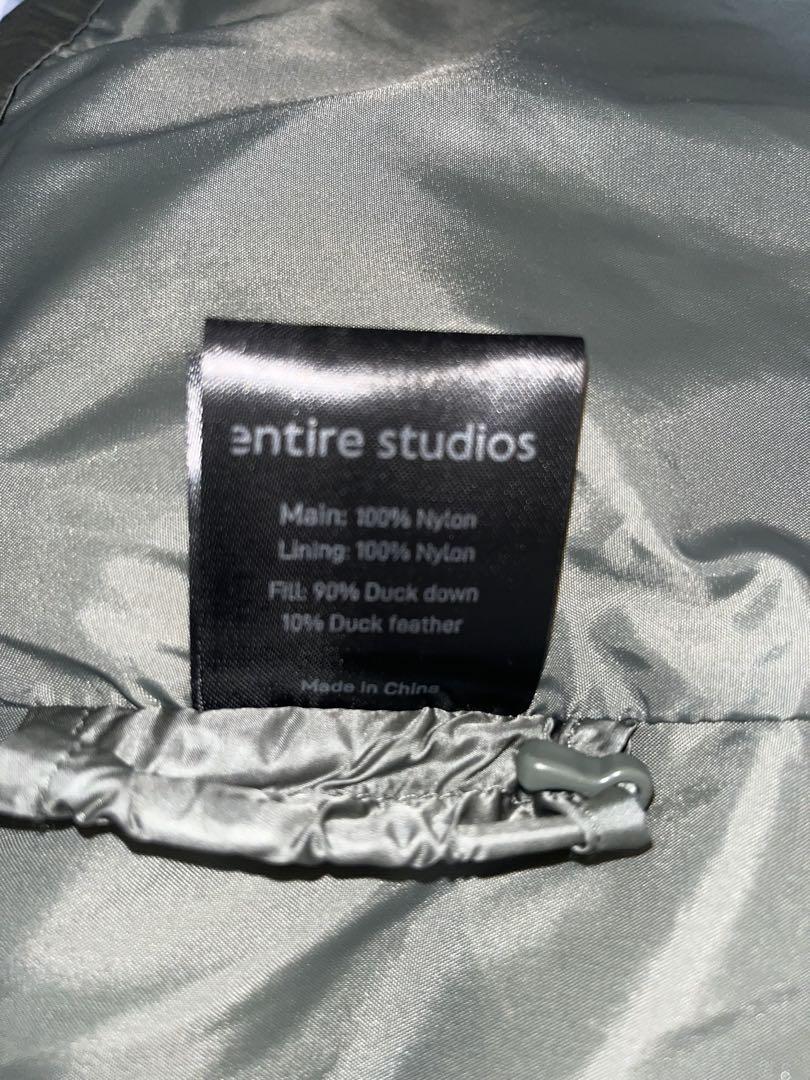 ENTIRE STUDIOS カーキUVR ダウンジャケット