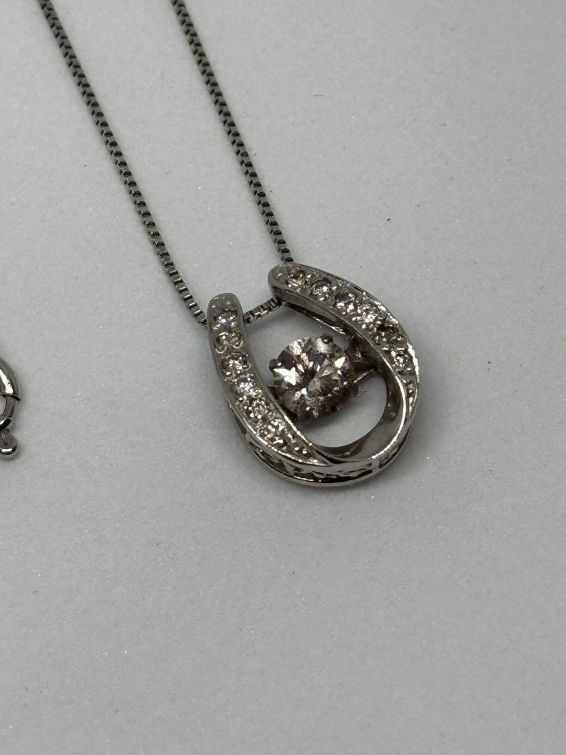 PT900 ダイヤモンド トップ PT850 ネックレス 0.2ct 約2.8g